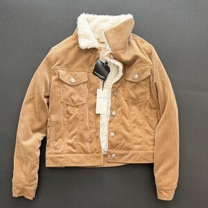 Thread & Supply Brown Corduroy Jacket with White Sherpa